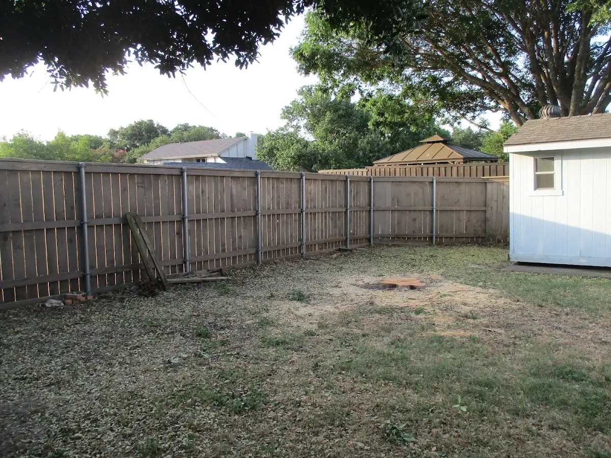 Cleared yard after professional tree removal in Harpersville